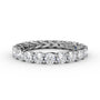 Fana 14k white gold woven diamond eternity band, style W6136, featuring a continuous circle of 1.98 carats of round brilliant diamonds on a braided metal setting