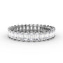 Fana 14k white gold diamond eternity band, style W6143, featuring 2.39 carats of vertically set emerald cut diamonds in a shared claw-prong setting