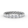 Fana 14k white gold woven diamond eternity band, style W6137, featuring a continuous circle of 2.54 carats of round brilliant diamonds on an interlocking braided metal setting