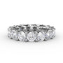 Fana 14k white gold diamond eternity band, style W6139, featuring 3.6 carats of round brilliant diamonds in a low-profile shared prong setting