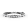 Fana 14k white gold contemporary diamond eternity band, style W6124, featuring a continuous circle of round brilliant diamonds in a shared prong setting