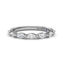 Fana marquise diamond wedding band, style W4074 with horizontally set east-west marquise diamonds in a shared prong band