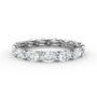 Fana 14k white gold diamond eternity band, style W6140, featuring a continuous circle of horizontally oriented oval diamonds in a modern shared prong setting