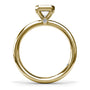 Circular silhouette profile view of the Fana S4067 engagement ring, showing the classic round band and the secure bezel basket housing a hidden diamond accent
