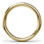 Circular interior view of the Fana W4351 yellow gold wedding ring showing the solid, comfortable high-polish interior shank
