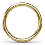 Circular profile and interior view of the Fana W4353 yellow gold burnished diamond ring, emphasizing the smooth metal border