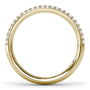 Circular interior view of the Fana W4381 yellow gold two row diamond ring showing the uniform gemstone layout and comfort-fit inner shank