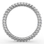 Circular interior profile view of the Fana W6123 white gold eternity band, highlighting the seamless, continuous row of 0.50ct round brilliant diamonds