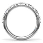 Circular interior view of the Fana W7493 white gold multi-shape diamond wedding band highlighting the structural bar setting detail
