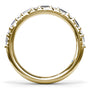 Circular interior view of the Fana W7493 yellow gold multi-shape diamond wedding band highlighting the precise bar prongs