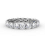 Fana 14k white gold woven diamond eternity band, style W6138, featuring a continuous circle of round brilliant diamonds on an interlocking braided metal band