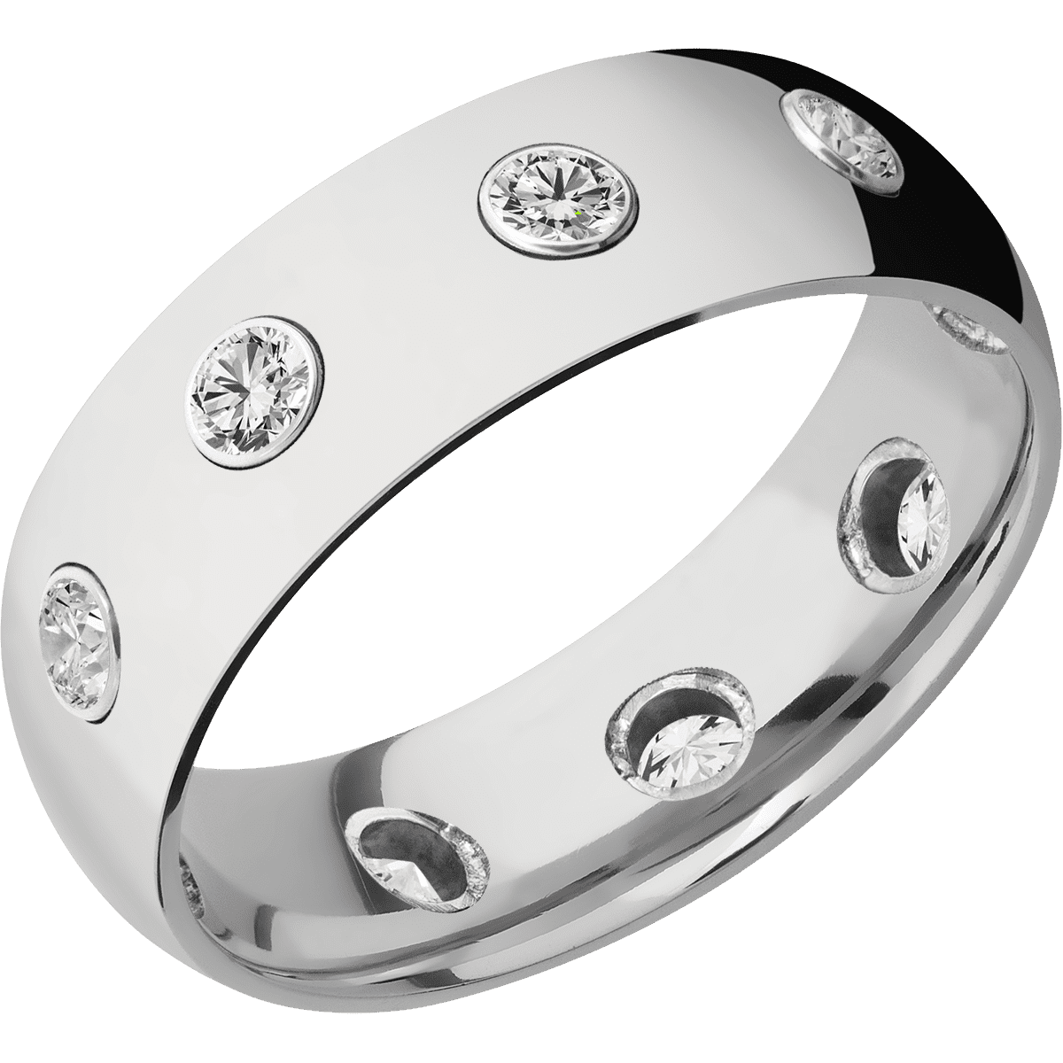 Palladium Silver + Polish Finish