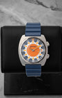 Preowned 2025 Girard-Perregaux x Bamford Deep Diver Legacy Edition 39500-21-3266-6CX in titanium with orange dial at Noah's Fine Watches & Jewelry in Dallas, Texas