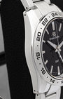 Distortion-free Zaratsu-polished case side profile view of pre-owned Grand Seiko Sport Collection GMT SBGN027G
