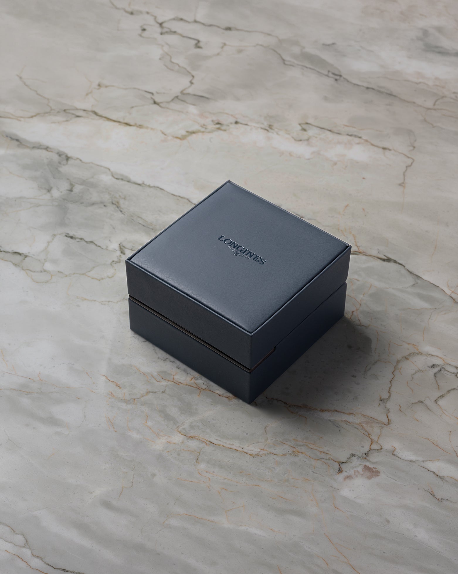 Official dark blue Longines presentation watch box included with pre-owned HydroConquest L3.781.4.56.9 at Noah's Fine Watches & Jewelry in Dallas