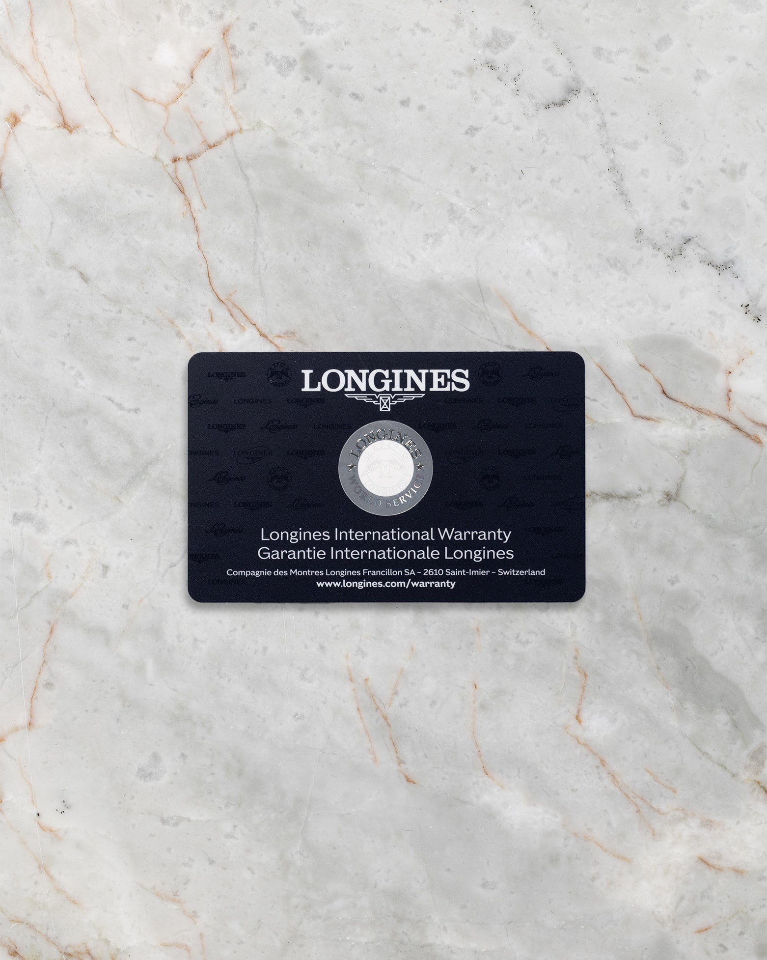 Original Longines international warranty card included with pre-owned HydroConquest L3.781.4.96.9