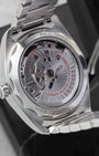 Sapphire crystal exhibition caseback displaying the Omega Co-Axial Master Chronometer Calibre 8900 automatic movement.