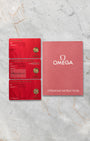 2024 Omega Master Chronometer warranty cards, pictogram card, and user manual for reference 310.30.42.50.01.001