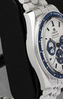 Side profile view of the 42mm stainless steel case for Omega Speedmaster Silver Snoopy Award 310.32.42.50.02.001