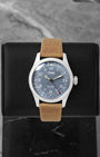Pre-owned Oris Big Crown Pointer Date 01 754 7785 4065 blue dial watch at Noah's Fine Watches & Jewelry in Dallas, TX