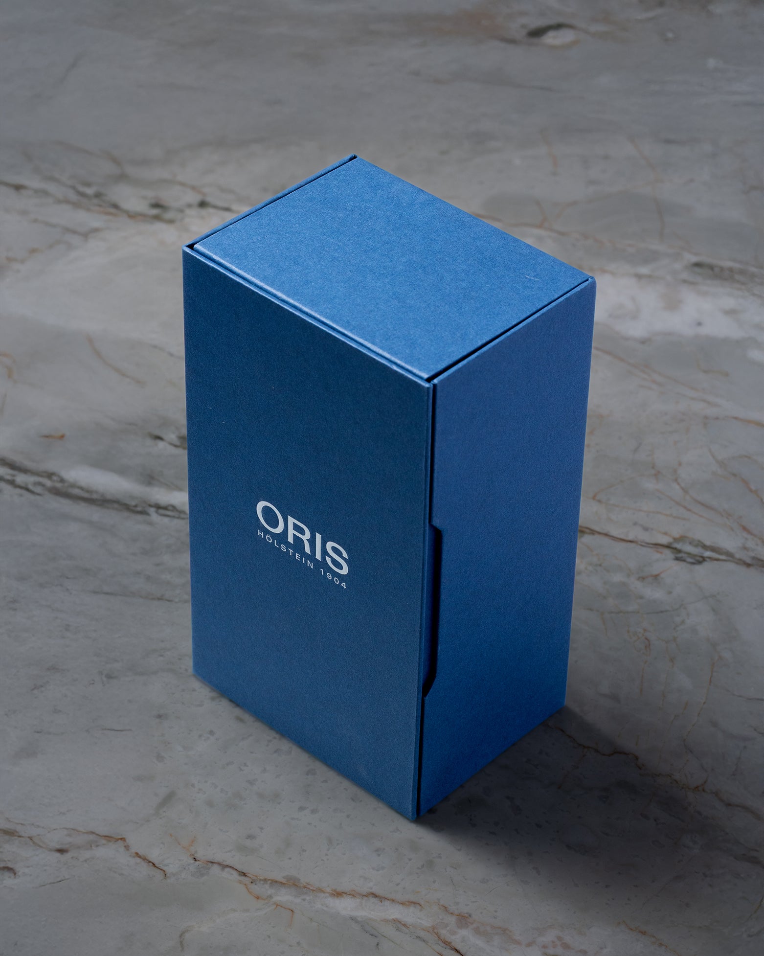 Special edition blue leather travel watch pouch and presentation box for the Oris Okavango Air Rescue series