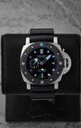 Pre owned 2021 Panerai Submersible BMG-TECH 47mm PAM00799 with Carbotech bezel and rubber strap at Noah's Fine Watches Dallas