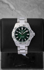 Preowned TAG Heuer Aquaracer Professional 200 Date WBP2115.BA0627 luxury watch featuring a textured horizontal liner green dial at Noah's Fine Watches and Jewelry in Dallas