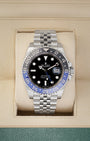 Pre owned Rolex GMT-Master II Batgirl 126710BLNR on Jubilee bracelet at Noah's Fine Watches & Jewelry Dallas