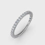 360 degree product video of the Fana W6123 14k white gold 0.50ct classic round shared prong diamond eternity band, highlighting its minimalist low profile and continuous loop of light at Noah's Fine Watches & Jewelry