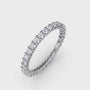 360-degree product video of the Fana W6124 14k white gold contemporary diamond eternity band, displaying its slim profile, full-circle brilliance, and shared-prong setting at Noah's Fine Watches & Jewelry
