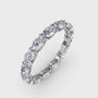 360 degree product video of the Fana W6140 14k white gold east-west oval diamond eternity band, highlighting its contemporary low profile and full-circle flash at Noah's Fine Watches & Jewelry