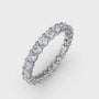 360-degree product video of the Fana W6113 14k white gold 1.44ct chunky shared prong diamond eternity band, showcasing its full-circle flash and structural craftsmanship at Noah's Fine Watches & Jewelry