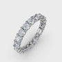 360 degree product video of the Fana W6128 14k white gold 2.05ct bold shared prong diamond eternity band, highlighting its premium low profile and endless loop of fire at Noah's Fine Watches & Jewelry