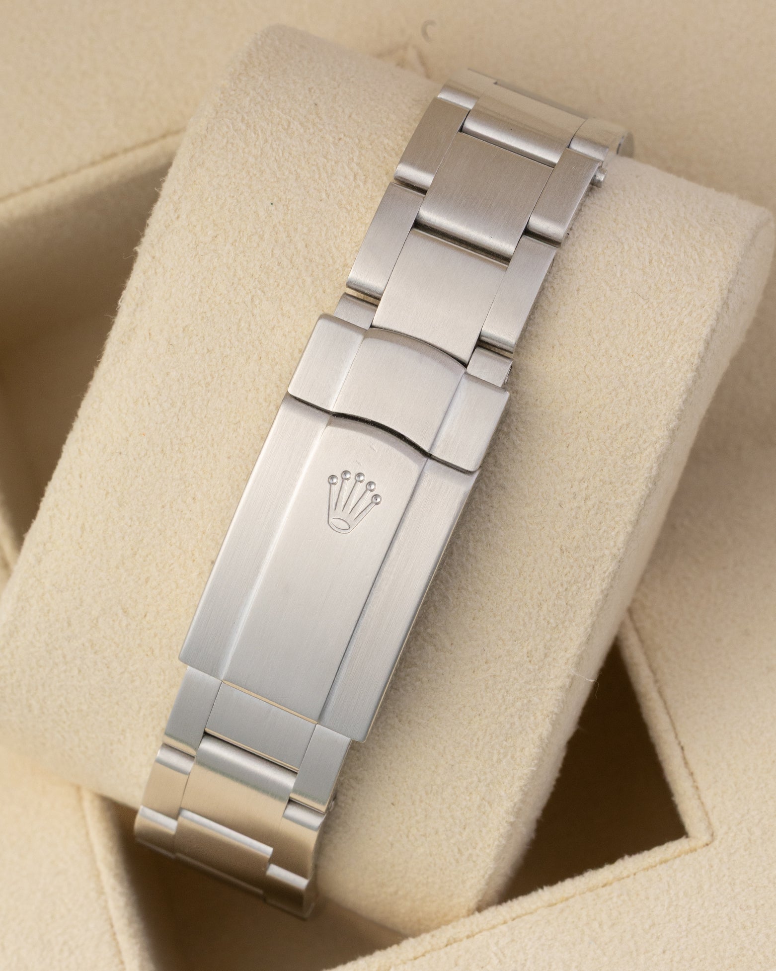 Stainless steel Oyster bracelet and folding Oysterclasp for pre-owned Rolex Air-King 114200