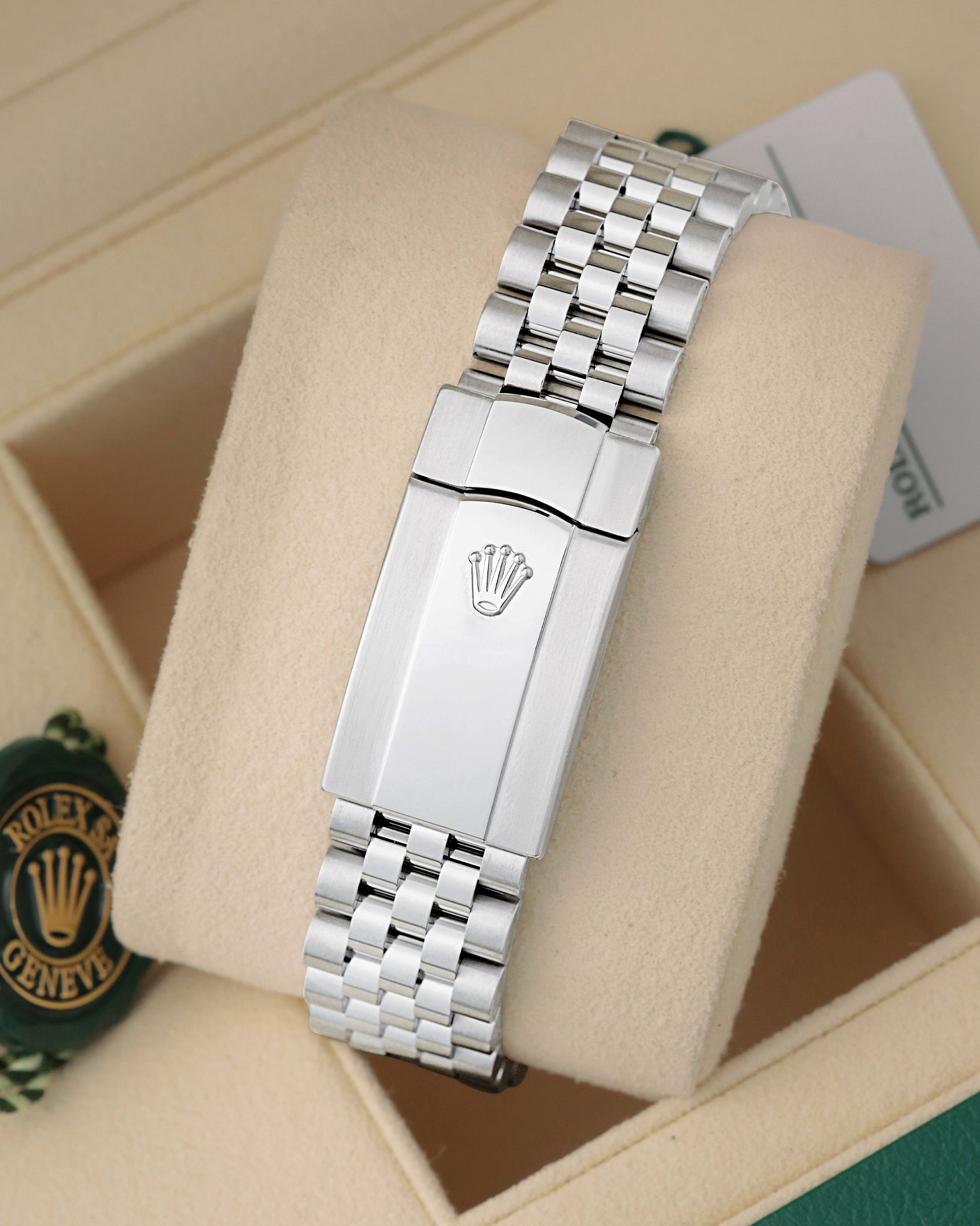 Stainless steel Jubilee bracelet and folding Oysterclasp with Easylink extension for Rolex Datejust 36 126234