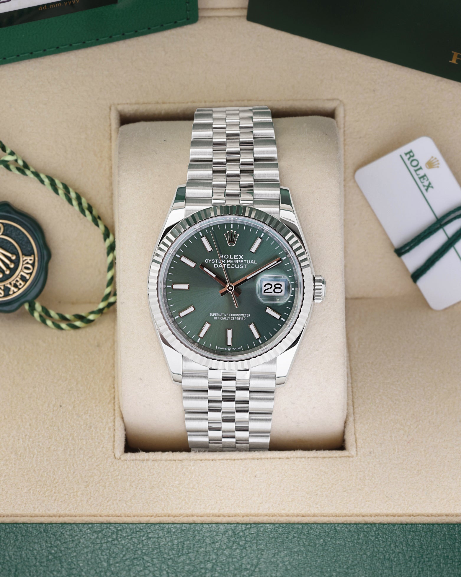 Rolex Datejust 36 Mint 126234 2025 – Noah's Fine Watches & Jewelry