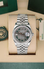 Pre-owned 2025 Rolex Datejust 36 Wimbledon 126234 slate dial watch at Noah's Fine Watches & Jewelry in Dallas, TX