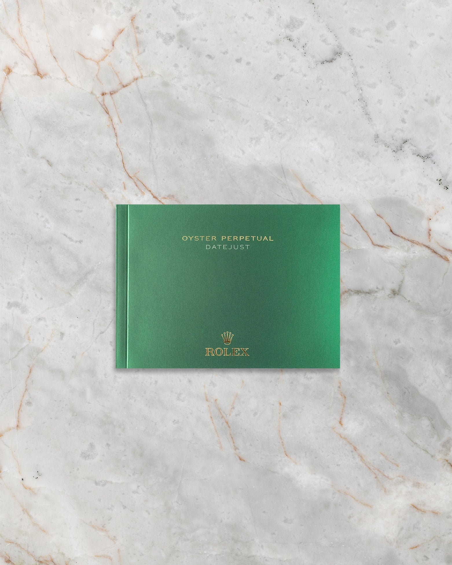 Official green Rolex Datejust owner manual booklet included with watch purchase