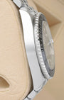 Side profile view of the 40mm Oystersteel case for Rolex GMT-Master II Bruce Wayne 126710GRNR