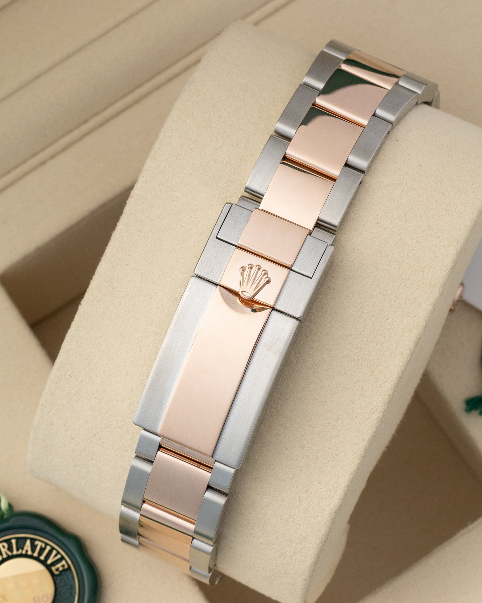 Two-tone Everose Rolesor Oyster bracelet with folding Oysterlock safety clasp for 2026 Rolex GMT-Master II 126711CHNR