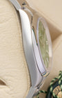 Polished Oystersteel case side view of pre-owned Rolex Oyster Perpetual 41 ref 124300