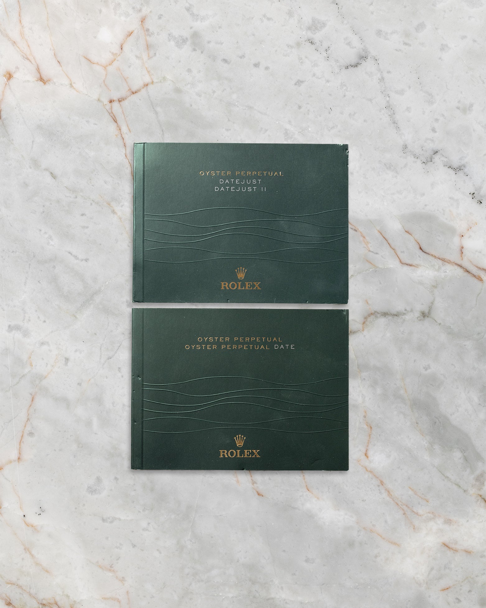 Official green Rolex Oyster Perpetual Datejust owners user guide and automatic factory service warranty booklet documentation