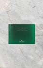 Original green Rolex Submariner Date instruction manual booklet included with 126613LB full box set