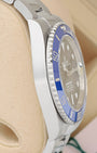 Side profile view of the 41mm 18k white gold case for Rolex Submariner Date Cookie Monster 126619LB