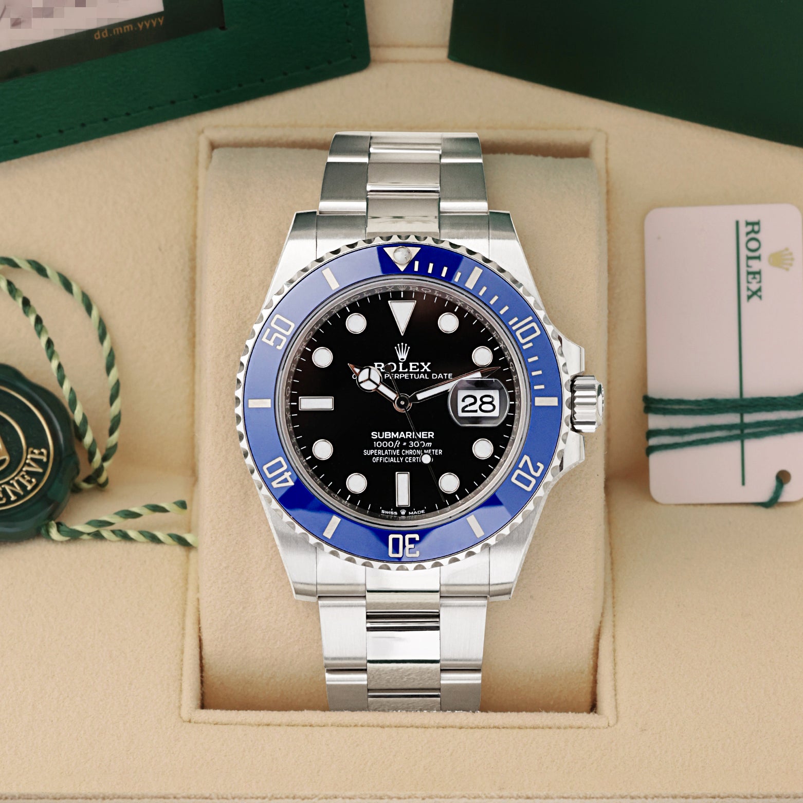 Preowned 2023 Rolex Submariner Date Cookie Monster 126619LB 18k white gold watch at Noah's Fine Watches & Jewelry in Dallas, TX