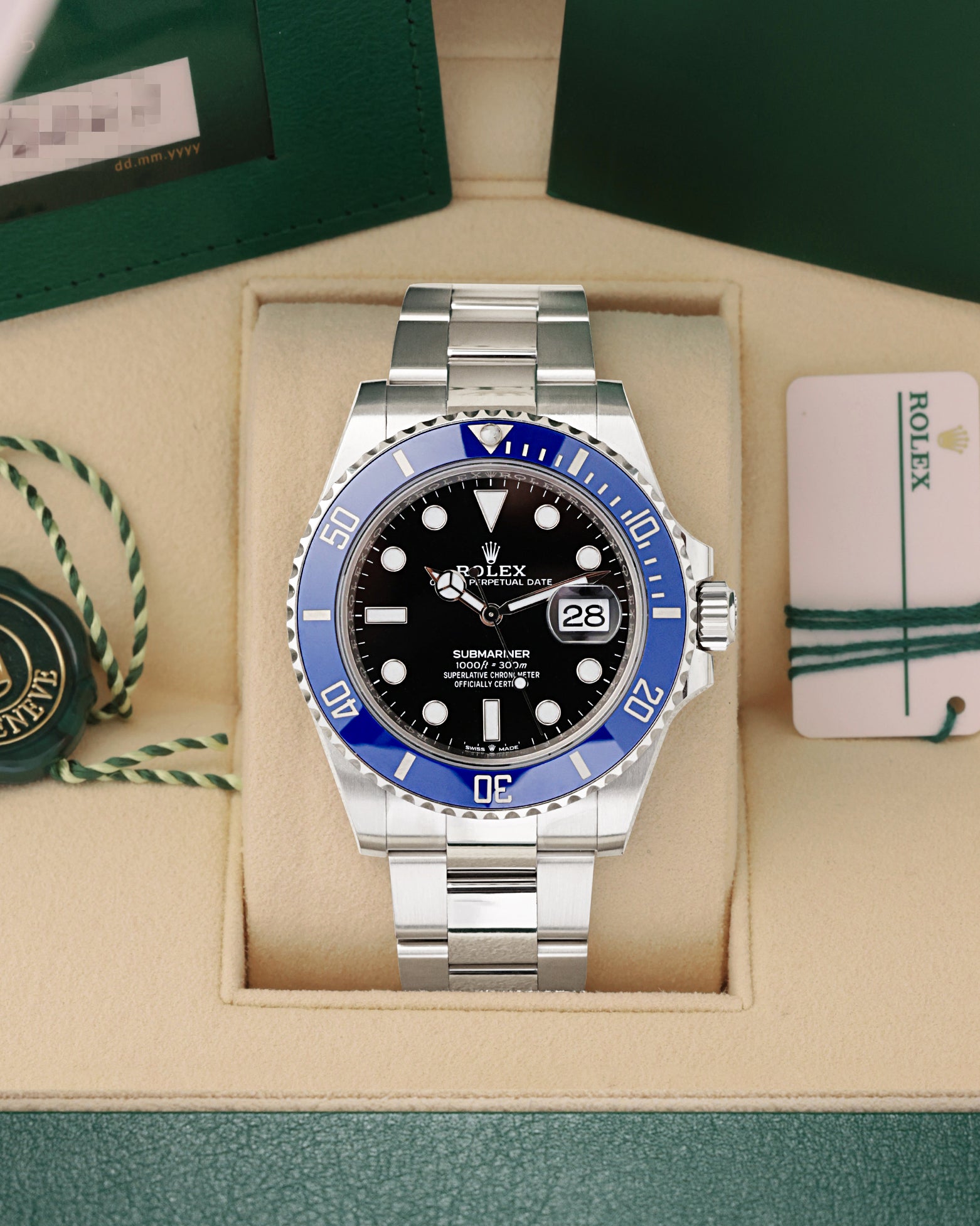 Preowned 2023 Rolex Submariner Date Cookie Monster 126619LB 18k white gold watch at Noah's Fine Watches & Jewelry in Dallas, TX