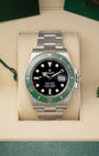 Brand new unworn 2026 Rolex Submariner Date 126610LV Starbucks green Cerachrom bezel with box and papers at Noah's Fine Watches & Jewelry in Dallas, Texas
