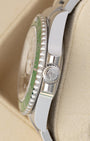 Side profile view showing the Triplock crown and stainless steel case of an unworn 2026 Rolex Submariner Date 126610LV