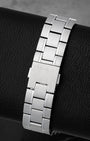 Stainless steel bracelet with push-button folding clasp for TAG Heuer Carrera chronograph reference CV2015