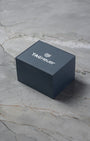 Official black TAG Heuer presentation watch box included with pre-owned Carrera Calibre 16 CV2A10.BA0796 at Noah's Fine Watches & Jewelry in Dallas